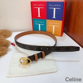 Cinturón Celine Medio Maillon Triomphe De Lona Triomphe Negro