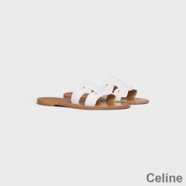 Chanclas Celine Triomphe Mujer Piel de becerro Blanco