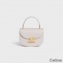 Bolso Celine Mini Besace Triomphe en piel de becerro brillante Blanco