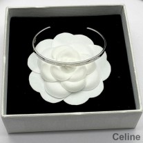 Celine Paris Open Chain Bracelet In Brass Silver