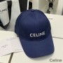 Celine Embroidery Baseball Cap In Cotton Navy Blue