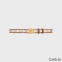 Celine Medium Triomphe Belt In Triomphe Canvas and Calfskin White