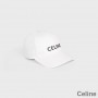 Celine Embroidery Baseball sapka pamut fehér színben
