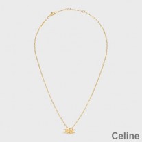 Celine Triomphe Trio ketting in messing met gouden afwerking goud