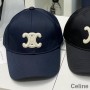 Celine geborduurde Triomphe baseballpet in katoen-marineblauw