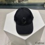Celine Initial-baseballpet in zwart canvas