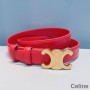 Celine medium triomphe riem in glad kalfsleer rood