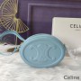 Celine mini ovale tas van glad kalfsleer met Cuir Triomphe hemelsblauw