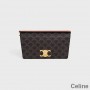Celine Trapeze Schoudertas In Triomphe Canvas Zwart