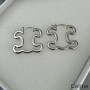 Celine Triomphe Frame grote oorbellen in messing zilver