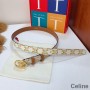 Celine Medium Maillon Triomphe Belte I Triomphe Lerret Hvit