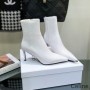 Celine Metal Toe Monterte ankelstøvler Dame Kalveskinn Hvit